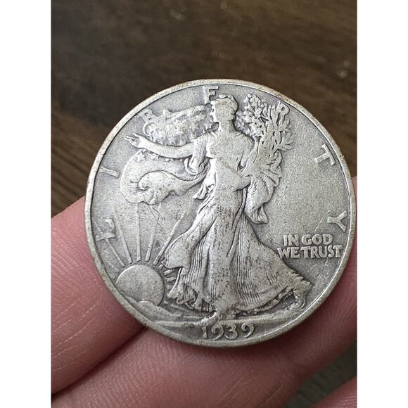 1939-D Walking Liberty Half Dollar, Extra Fine+ Circulated Coin, Store 5 - Picture 3 of 16